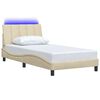vidaXL Bed Frame without Mattress "Hanko" Cream 100x200cm Fabric