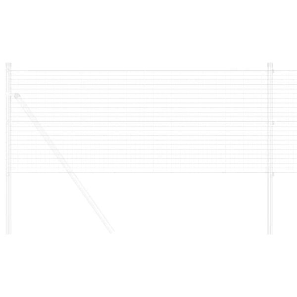 vidaXL Svetsat trådstängsel Silver 0.8 x 25 m Stål