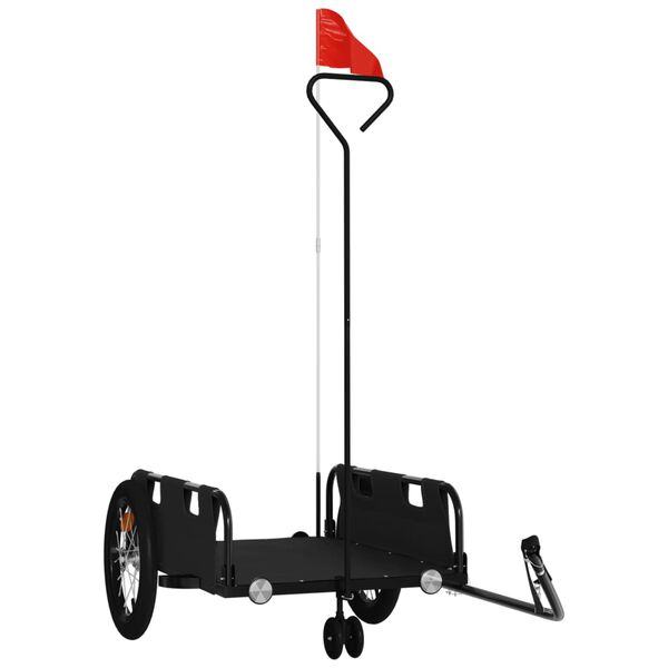 vidaXL Cykelvagn svart oxfordtyg och j&auml;rn