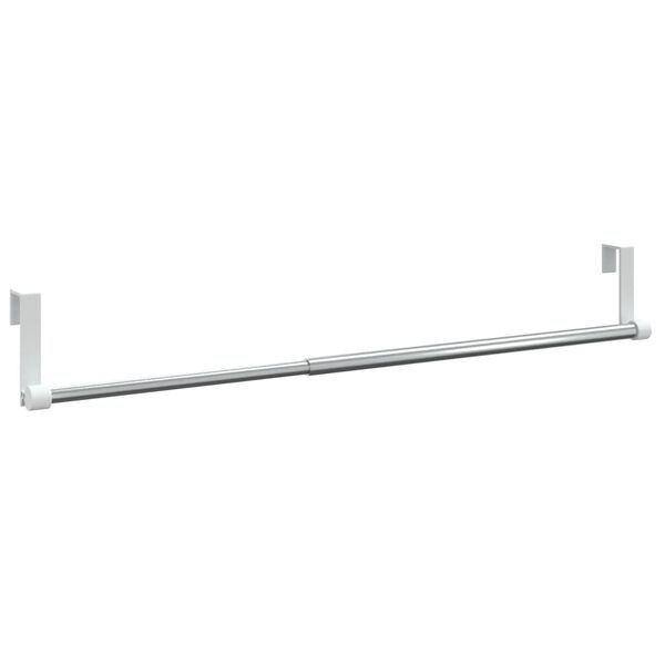 vidaXL Gardinskenor 2 st vit och silver 40-60 cm aluminium