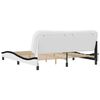 vidaXL Bed Frame without Mattress "Hvar" White and Black 180x200 cm Faux Leather