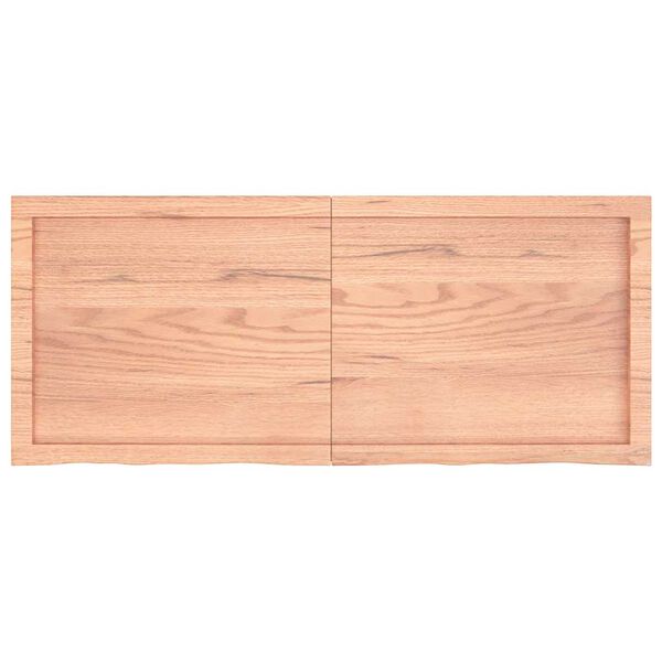 vidaXL Bordsskiva ljusbrun 120x50x(2-4) cm behandlad massiv ek