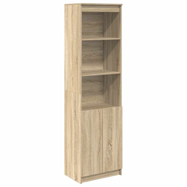 vidaXL Highboard Sonoma ek 50x35x180 cm konstruerat tr&auml;