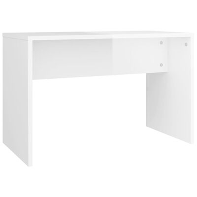 vidaXL Sminkbord set vit högglans 86,5x35x136 cm