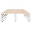 vidaXL Sängram utan madrass vit 75x190 cm massiv furu