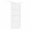 vidaXL Skjutd&ouml;rr 93 x 211 cm Konstruerat tr&auml; Vit