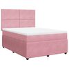 vidaXL Rams&auml;ng med madrass rosa 140x190 cm sammet