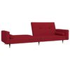 vidaXL B&auml;ddsoffa 2-sits med fotpall vinr&ouml;d sammet