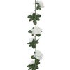 vidaXL Blomstergirlanger 6 st vit 240 cm