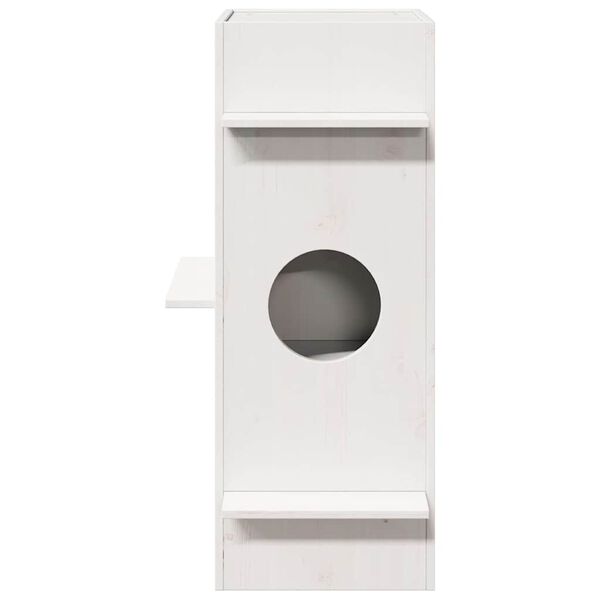 vidaXL Katthus vit 43x43x90 cm massiv furu