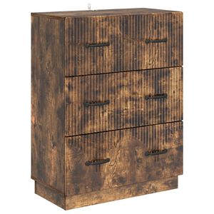 vidaXL L&aring;dans sk&aring;p R&ouml;kt ek 66 x 34,5 x 87 cm Konstruerat tr&auml;