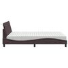 vidaXL Bed with Mattress "Hanko" Dark Brown 120x200 cm Fabric
