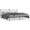 vidaXL S&auml;ngram med huvudgavel metall svart 193x203 cm