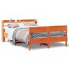 vidaXL S&auml;ngram utan madrass vaxbrun 120x190 cm massiv furu