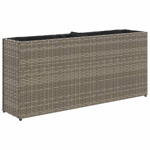 vidaXL Odlingsl&aring;da med 2 krukor gr&aring; 90x20x40 cm konstrotting