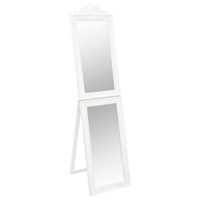 vidaXL Fristående spegel vit 45x180 cm