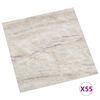 vidaXL Golvplankor 55 pcs Beige 5,11 m&sup2; PVC