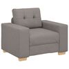 vidaXL Soffa 3 pcs Taupe Linnenblandad tyg