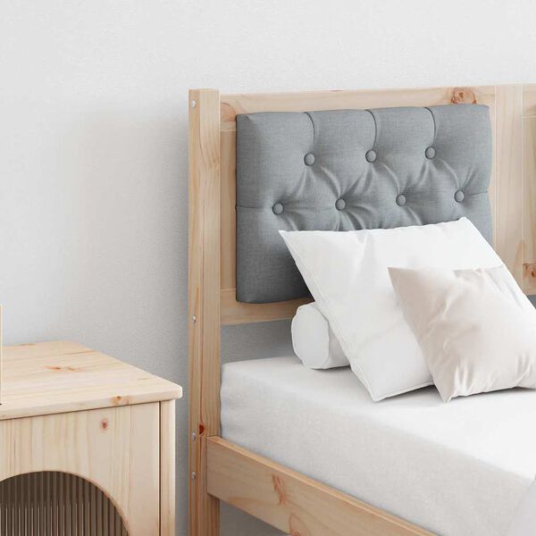 vidaXL Huvudgavel &Ouml;vrigt Brun och ljusgr&aring; 120 cm Massiv furu