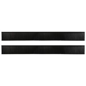 vidaXL Sj&auml;lvh&auml;ftande d&ouml;rrborstlist 2 st Svart 100 cm Aluminiumlegering