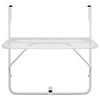 vidaXL Balkongbord vit 60x40 cm stål