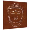 vidaXL V&auml;ggdekoration 55x55 cm rosttr&ouml;gt st&aring;l buddhadesign