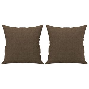 vidaXL Prydnadskuddar 2 st brun 40x40 cm tyg