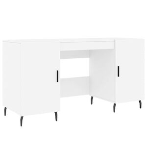 vidaXL Skrivbord vit 140x50x75 cm konstruerat tr&auml;