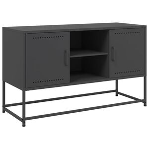 vidaXL TV-sk&aring;p svart 100,5x39x60,5 cm st&aring;l