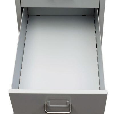 vidaXL Arkivskåp med 5 lådor grå 68,5 cm stål
