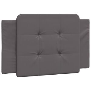 vidaXL Headboard Cushion "Zadar" Grey 80 cm Faux Leather