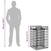 vidaXL Gabion upph&ouml;jd s&auml;ng Silver 50 x 50 x 80 cm Galvaniserat St&aring;l