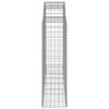 vidaXL Gabioner b&aring;gformade 3 st 200x50x140/160 cm galvaniserat j&auml;rn