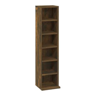 vidaXL CD-hylla r&ouml;kf&auml;rgad ek 21x20x88 cm konstruerat tr&auml;