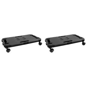 vidaXL Transportplattor 2 st svart polypropen 200 kg