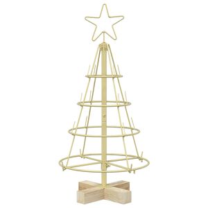 vidaXL Julcone-tr&auml;d KUOPIO 60 cm St&aring;l Guld