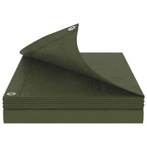 vidaXL Tarpaulin med &ouml;glor Gr&ouml;n 2 x 3 m 90 gsm PE