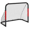 vidaXL Fotbollsm&aring;l med n&auml;t r&ouml;d och svart 90x48x71 cm st&aring;l