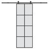 vidaXL Skjutd&ouml;rr med beslagset ESG glas och aluminium 76x205 cm