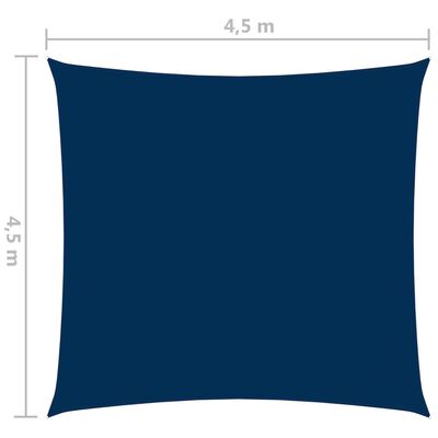vidaXL Solsegel oxfordtyg fyrkantigt 4,5x4,5 m blå