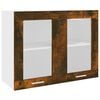 vidaXL V&auml;ggsk&aring;p glas &ldquo;Lyon&rdquo; r&ouml;kf&auml;rgad ek 80x31x60 cm konstruerat tr&auml;
