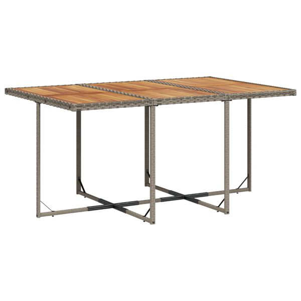 vidaXL Matgrupp f&ouml;r tr&auml;dg&aring;rden med dynor 11 delar gr&aring; konstrotting