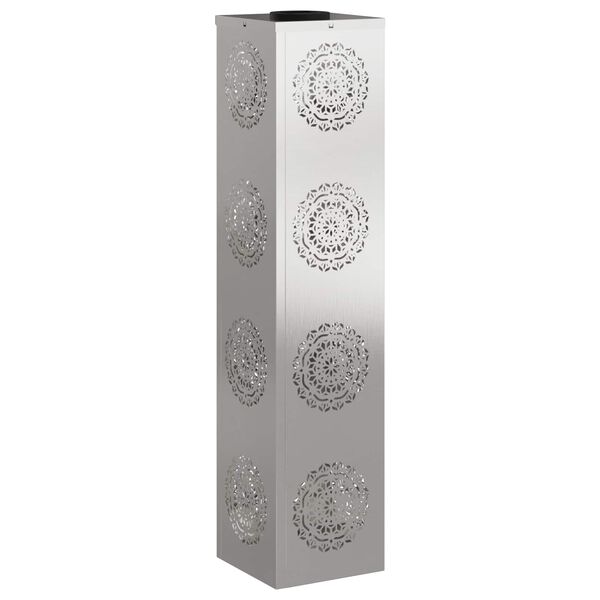 vidaXL Solar LED Stig Ljus 2 pcs Silver Rostfritt st&aring;l