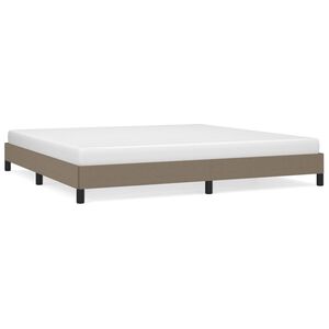 vidaXL S&auml;ngram utan madrass taupe 200x200 cm tyg