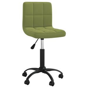 vidaXL Snurrbar kontorsstol ljusgr&ouml;n sammet