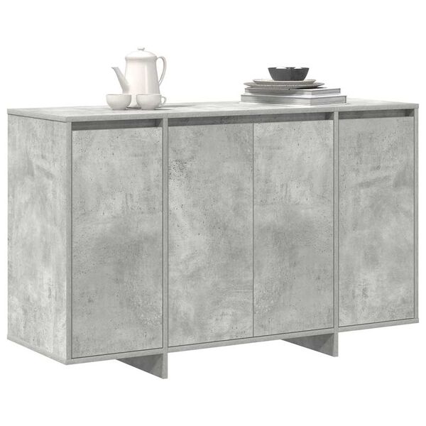 vidaXL Sideboard Betonggr&aring; 120 x 41 x 75 cm Konstruerat tr&auml;