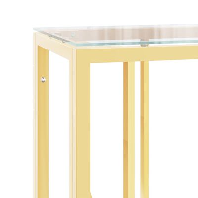 vidaXL Avlastningsbord 110x30x70 cm rostfritt stål och glas