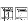 vidaXL Nattduksbord 2 pcs Gr&aring; Sonoma 38 x 30 x 48 cm Konstruerat tr&auml;
