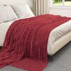 vidaXL Filtar 6 pcs Bordeaux R&ouml;d 270 x 240 cm Fleece