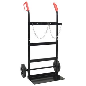 vidaXL Handvagn Svart och R&ouml;d 63 x 43,5 x 110 cm St&aring;l